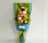 Popular gift artificial flower rose soap bouquet